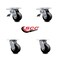 Service Caster 4 Inch Glass Filled Nylon Swivel Caster Set Roller Bearing 2 Total Lock Brake SCC-TTL30S420-GFNR-2-S-2 - alternate 5